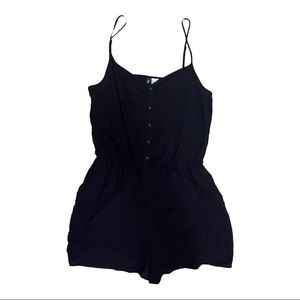 H&M • Divided • 
Viscose Romper • Size 6 •Black • New With Tags